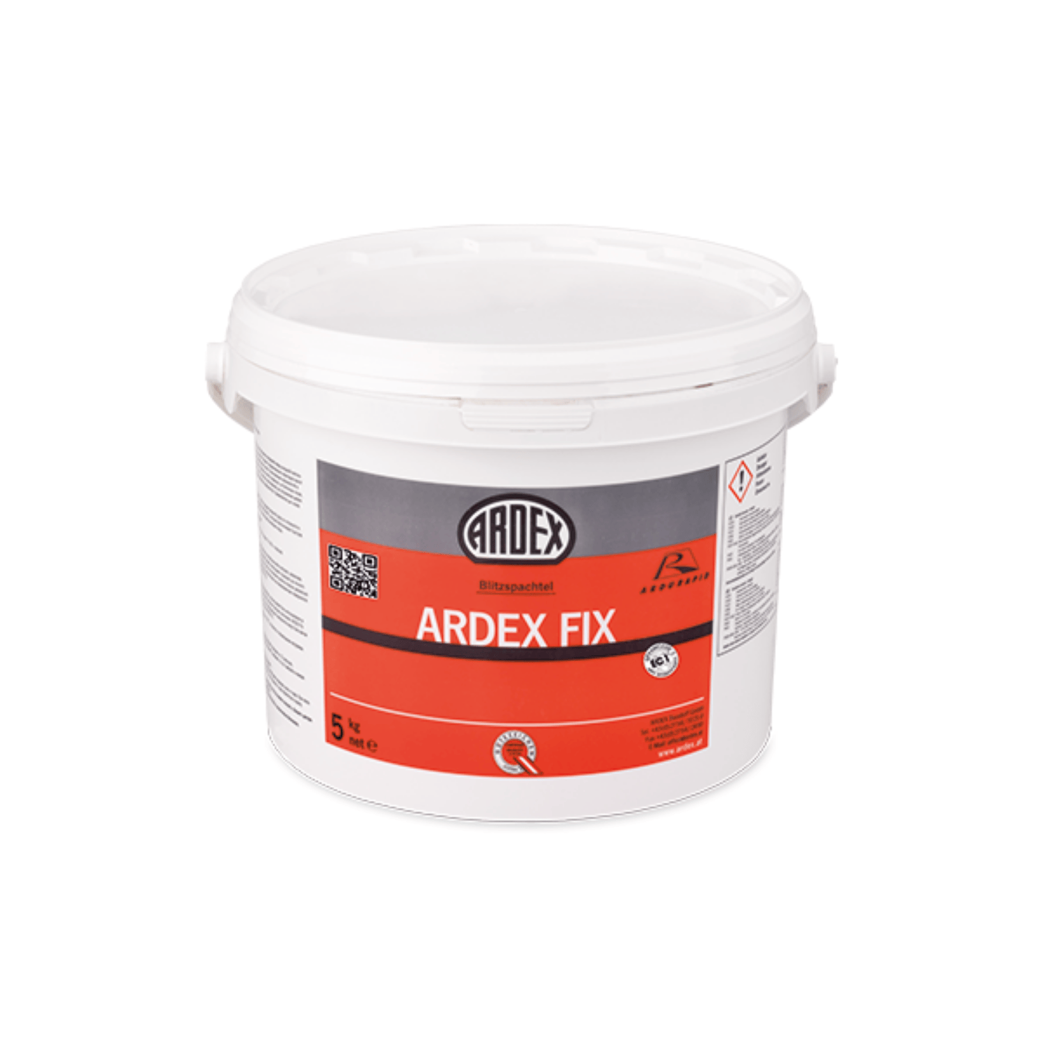 ARDEX FIX cementbázisú javítóhabarcs ARDURAPID hatással, nullára kihúzható, gyorsan keményedik és 30 perc után burkolható.