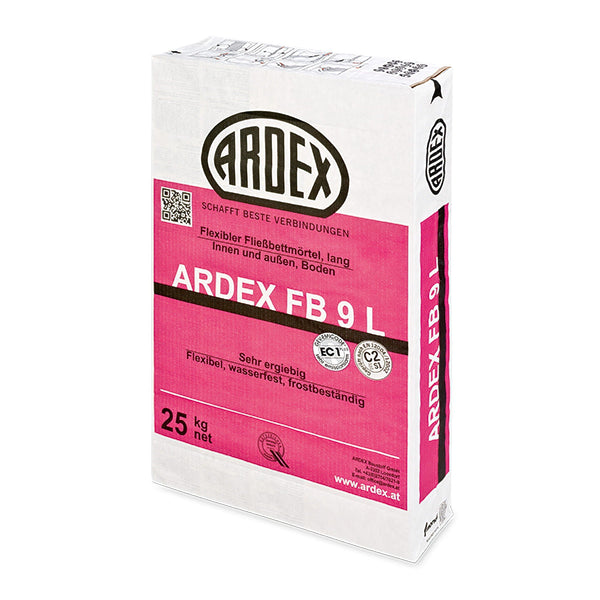 Az ARDEX FB 9 L flexibilis folyékonyágyas habarcs cementalapú ragasztó kiemelkedik hosszú kötési idejével és kiváló tapadásával.