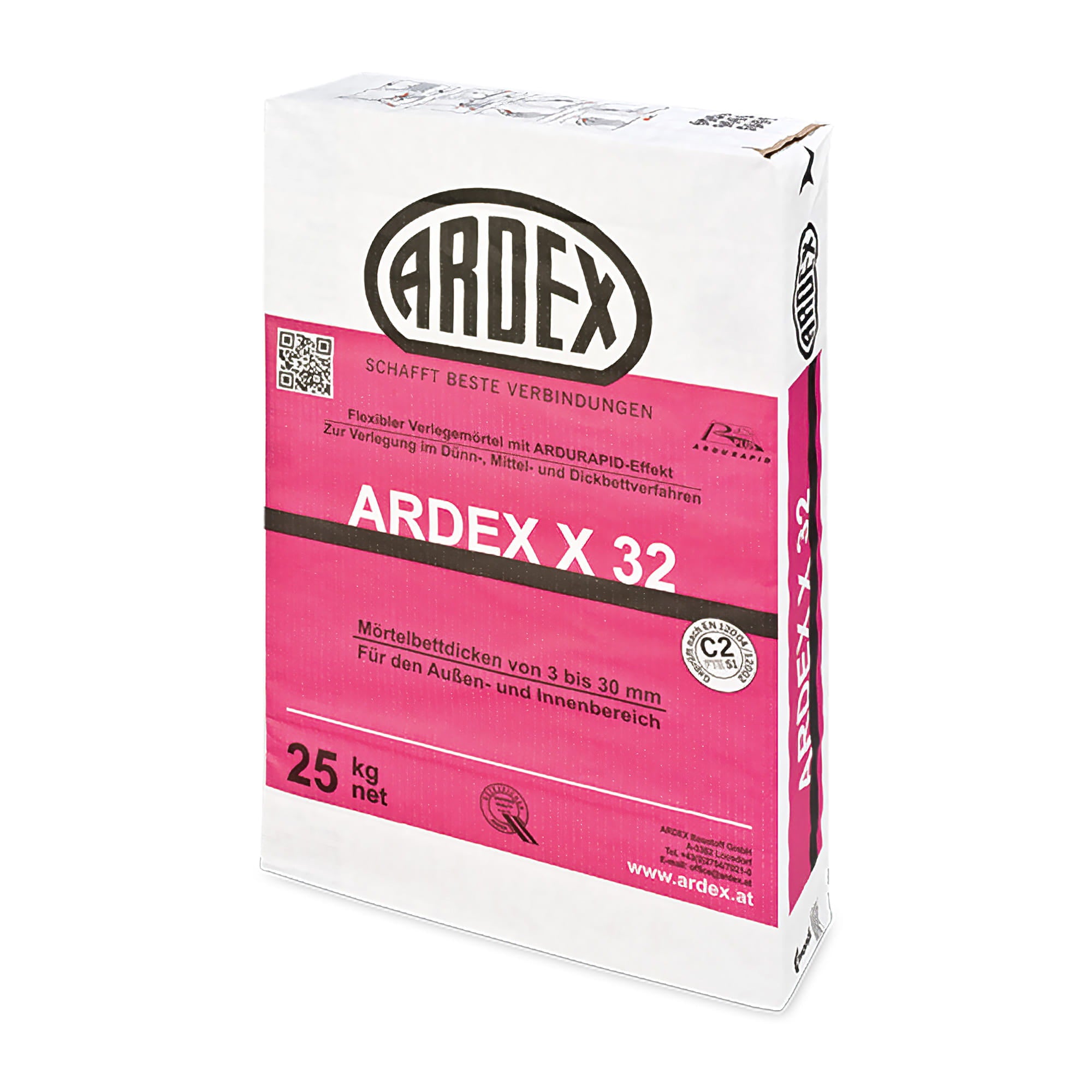 Az ARDEX X32 egy flexibilis fektetőhabarcs ARDURAPID effekttel,  amely gyors hidraulikus kikeményedést és tökéletes kristályos vízmegkötést tesz lehetővé.
