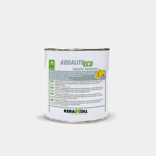 A Kerakoll Aqualite Eco Smalto Satinato ellenálló, szagtalan, nem sárgul, gyorsan szárad. 
