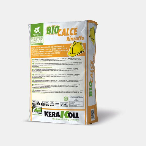 Biocalce® Rinzaffo különösen alkalmas a végső simítást megelőző alapvakoláshoz. Kiemelten lélegző és sóálló, ideális felszálló nedvesedés által érintett falazatok készítéséhez is.