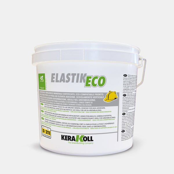 A Kerakoll Elastik Eco egy tanúsított, környezetbarát, felhasználásra kész szerves ásványi ragasztó a nagy tapadású, nagy alakváltozású, függőleges csúszásmentes fektetéshez.