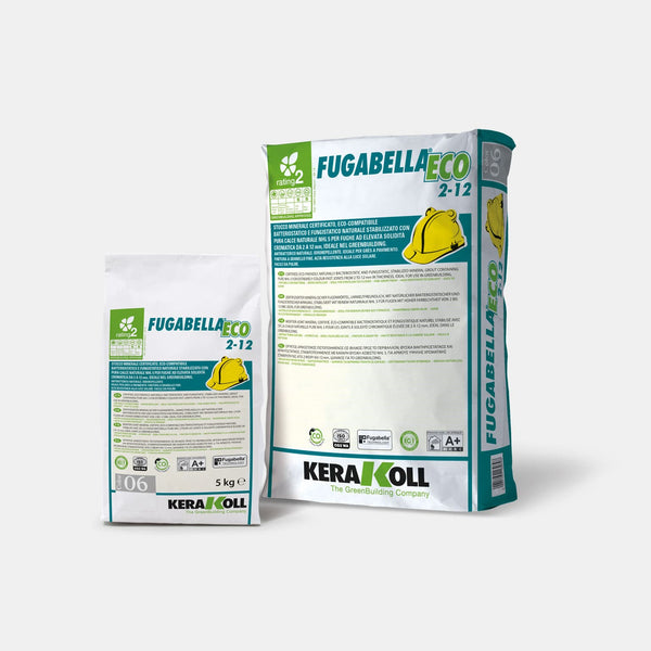 A Kerakoll Fugabella Eco 2‑12 a fuga gyors és teljes kitöltését és minden építési körülmény esetén könnyű tisztíthatóságot, finom szemcseméretet, változó mértékű reológiát, fokozott tixotrópiát és folyékonyságot biztosít a padlók dekorációjához.