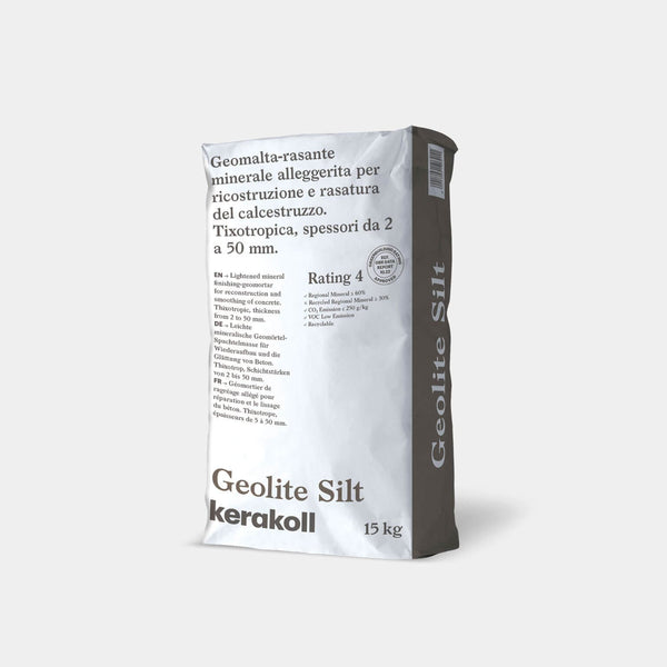 A Kerakoll Geolite Slit egy ásványi eredetű, könnyített simító geo‑habarcs beton helyreállításához és simításához.