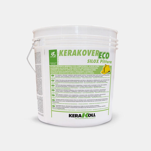 Kerakover Eco Silox Pittura szuper mosható, kimagasló lélegző képességgel, optimális védelem időjárási tényezők, szennyeződés, valamint baktériumok, gombák és algák. Kopás‑ és UV sugárzásálló. Bel‑ és kültérben.