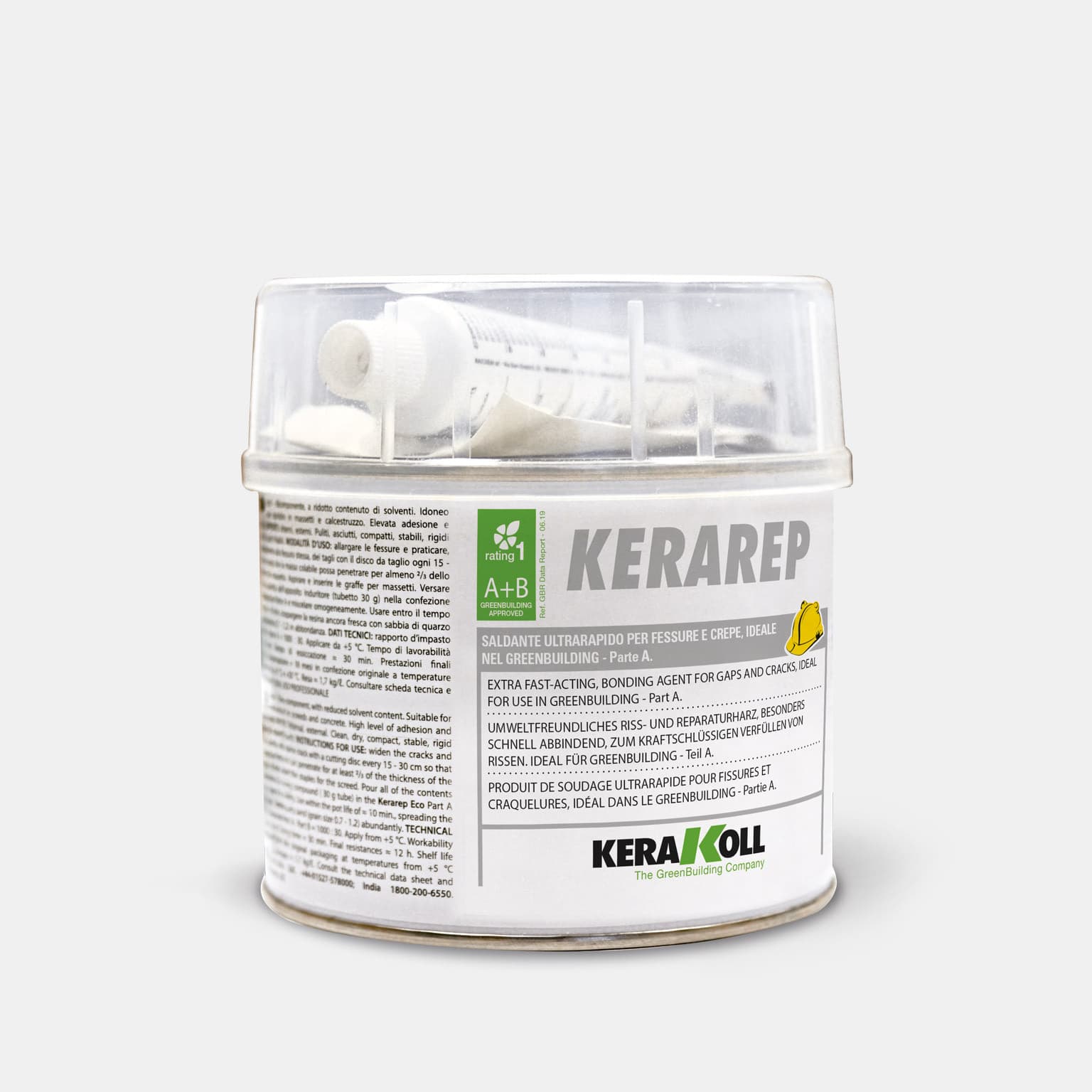 Kerakoll Kerarep: Ultra gyors tömítőanyag ásványi eredetű esztrichek és beton repedéseinek helyreállításához.