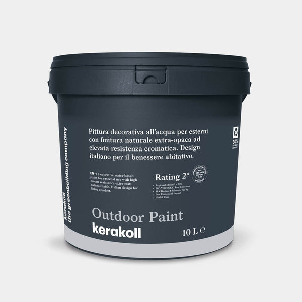 A Kerakoll Outdoor Paint egy dekoratív, vizes bázisú festék külső használatra, természetes kivitelben és magas színtartóssággal. 